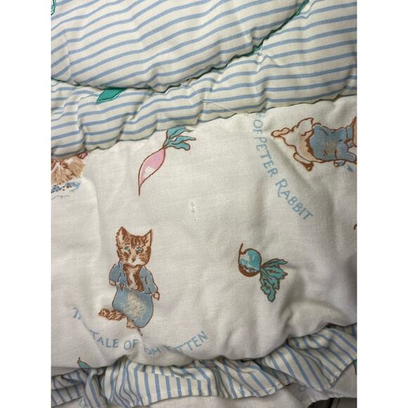 Vintage Quiltex Beatrix Potter Peter Rabbit Duck Baby Blanket Crib Comforter - Picture 6 of 8